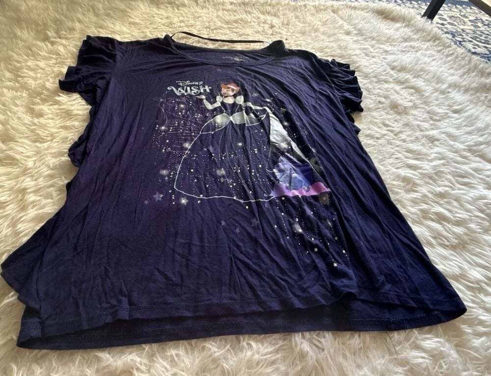 Disney Cruise Line Cinderella Graphic T-Shirt with Ruffled Sleeves